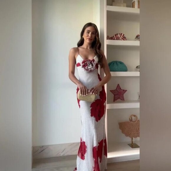ZARA FLORAL PRINT LONG DRESS - Picture 1 of 5